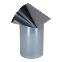 Au&szlig;enluft-Anschlussstutzen mit herausnehmbarem Insektenschutzgitter und Edelstahlabdeckung &Oslash; 160 mm