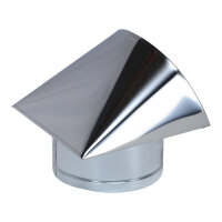 Au&szlig;enluft-Anschlussstutzen mit herausnehmbarem Insektenschutzgitter und Edelstahlabdeckung &Oslash; 180 mm