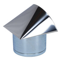 Au&szlig;enluft-Anschlussstutzen mit herausnehmbarem Insektenschutzgitter und Edelstahlabdeckung &Oslash; 200 mm