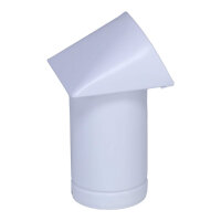 Au&szlig;enluft-Anschlussstutzen mit herausnehmbarem Insektenschutzgitter und Edelstahlabdeckung, &Oslash; 80 mm, wei&szlig;