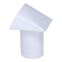 Au&szlig;enluft-Anschlussstutzen mit herausnehmbarem Insektenschutzgitter und Edelstahlabdeckung, &Oslash; 100 mm, wei&szlig;