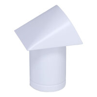 Au&szlig;enluft-Anschlussstutzen mit herausnehmbarem Insektenschutzgitter und Edelstahlabdeckung, &Oslash; 100 mm, wei&szlig;