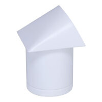 Au&szlig;enluft-Anschlussstutzen mit herausnehmbarem Insektenschutzgitter und Edelstahlabdeckung, &Oslash; 125 mm, wei&szlig;