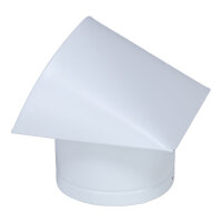 Au&szlig;enluft-Anschlussstutzen mit herausnehmbarem Insektenschutzgitter und Edelstahlabdeckung, &Oslash; 150 mm, wei&szlig;