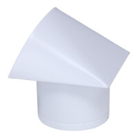 Au&szlig;enluft-Anschlussstutzen mit herausnehmbarem Insektenschutzgitter und Edelstahlabdeckung, &Oslash; 180 mm, wei&szlig;