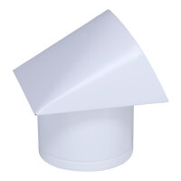 Au&szlig;enluft-Anschlussstutzen mit herausnehmbarem Insektenschutzgitter und Edelstahlabdeckung, &Oslash; 180 mm, wei&szlig;