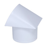 Au&szlig;enluft-Anschlussstutzen mit herausnehmbarem Insektenschutzgitter und Edelstahlabdeckung, &Oslash; 200 mm, wei&szlig;