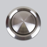Tellerventil beidseitig konvex (Lufteinlass und -auslass) &Oslash; 100 mm, Edelstahl matt