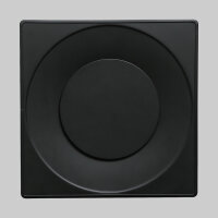 Tellerventil 100 quadratisch, schwarz