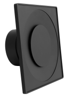 Tellerventil 125 quadratisch, schwarz