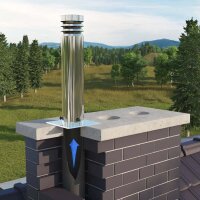 Lüftungsstutzen PNK mit Bodenplatte, Edelstahl...