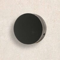 Edelstahl-Hafnerklappe &Oslash; 160 mm mit VA Bowdenzug und Aufputzhebel, schwarz, Flex-Foam-D&auml;mmung, doppelte Silikondichtung