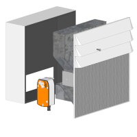 Open Air Wall mit Putztr&auml;gerplatte und Belimo - Vorbereitung