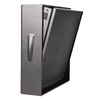 Kipp-Putztür Flach, 160 x 160 mm, schwarz- 4-er Packung