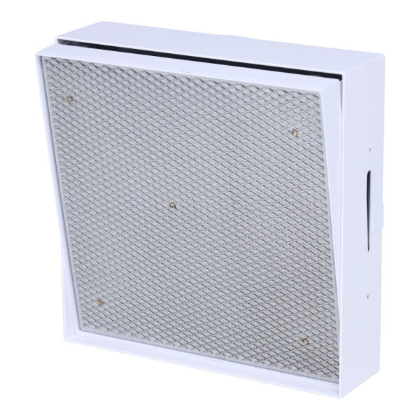 Kipp-Putztür L Edelstahl, 220 x 220 mm, weiß