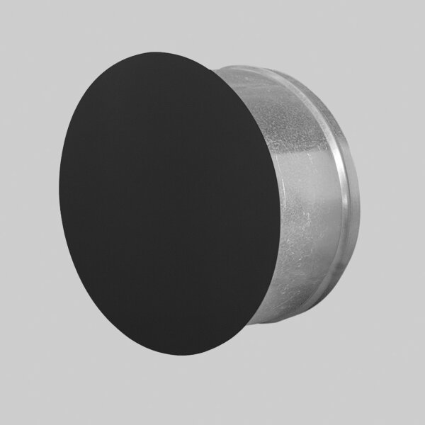 Putzdeckel rund, Ø 125 mm, Frontplatte Ø 145 mm, SCHWARZ matt