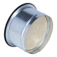 Putzdeckel rund, &Oslash; 125 mm, Frontplatte &Oslash; 145 mm, SCHWARZ matt