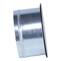 Putzdeckel rund, &Oslash; 125 mm, Frontplatte &Oslash; 145 mm, SCHWARZ matt
