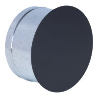 Putzdeckel rund, &Oslash; 125 mm, Frontplatte &Oslash; 145 mm, SCHWARZ matt