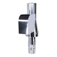 &Oslash; 130 mm - Rauchsauger Modell &rsaquo;Rund&lsaquo; zum Einstecken &Oslash; 150 mm, Edelstahl, inkl. Reduzierung &Oslash; 150 mm auf &Oslash; 130 mm, mit verl&auml;ngertem Einschub 330 mm