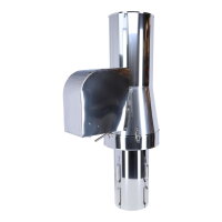&Oslash; 200 mm - Rauchsauger Modell &rsaquo;Rund&lsaquo; zum Einstecken &Oslash; 200 mm, Edelstahl mit verl&auml;ngertem Einschub 330 mm